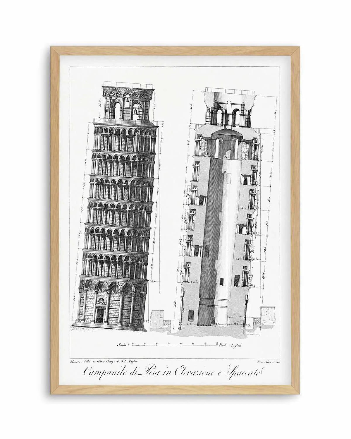 Leaning Tower of Pisa Vintage Poster Art Print from Olive et Oriel where you can shop wallpaper and artworks online
