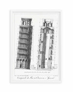 Leaning Tower of Pisa Vintage Poster Art Print