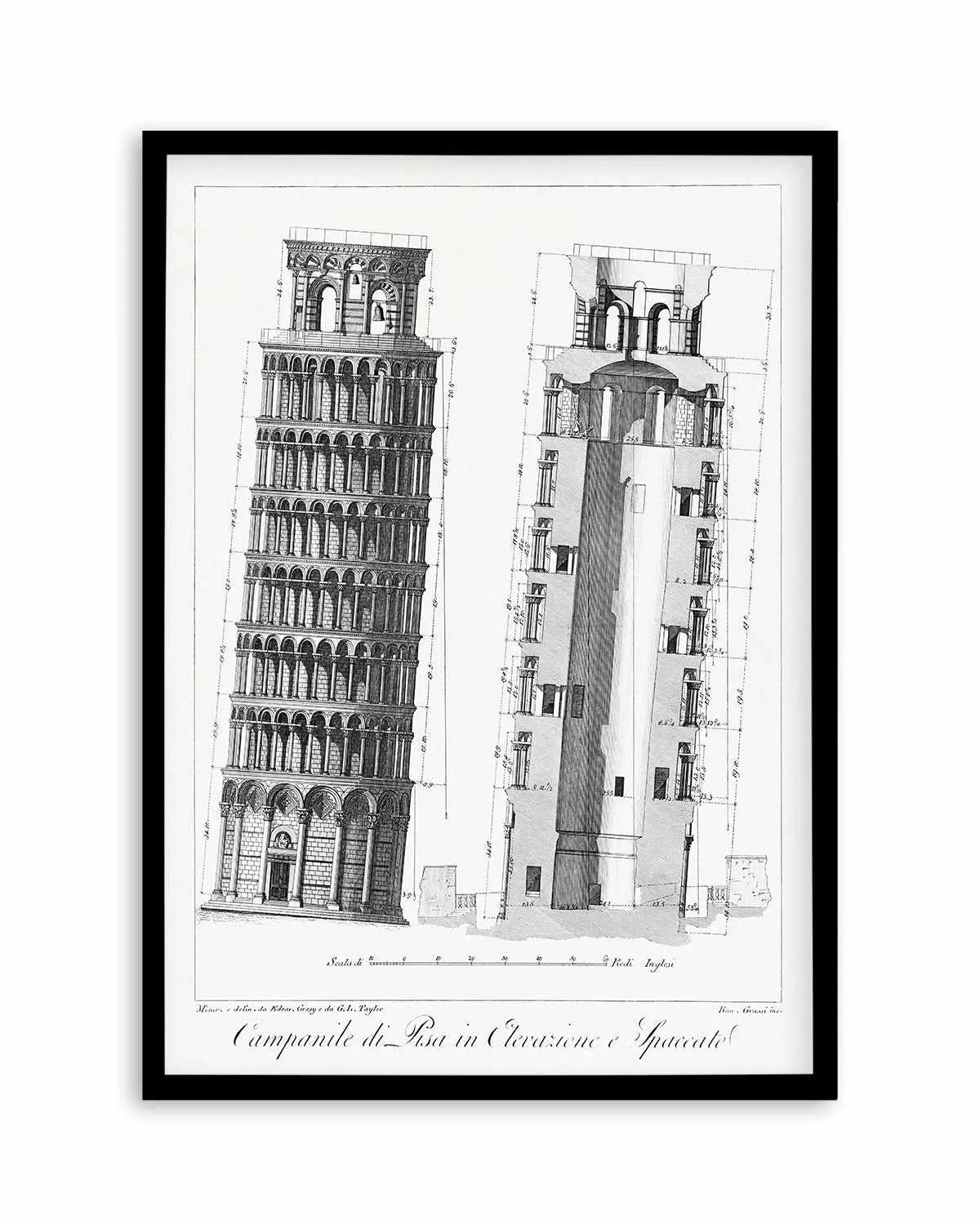 Leaning Tower of Pisa Vintage Poster Art Print from Olive et Oriel where you can shop wallpaper and artworks online