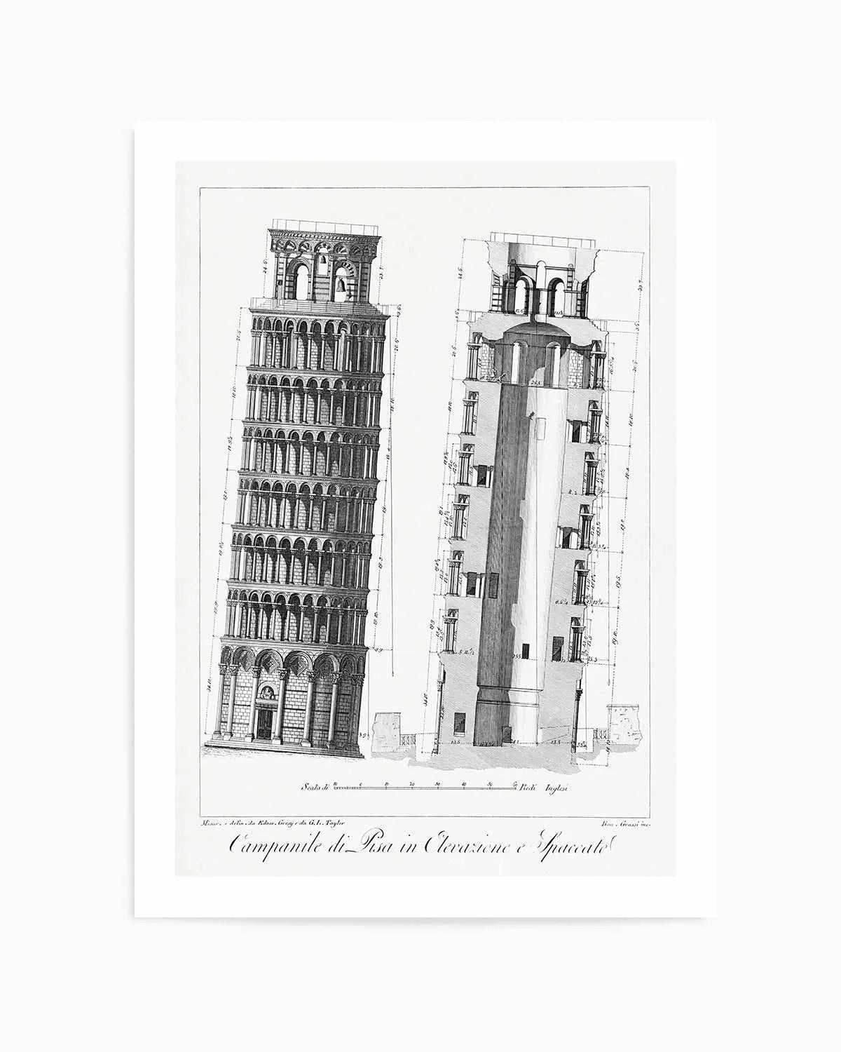 Leaning Tower of Pisa Vintage Poster Art Print from Olive et Oriel where you can shop wallpaper and artworks online