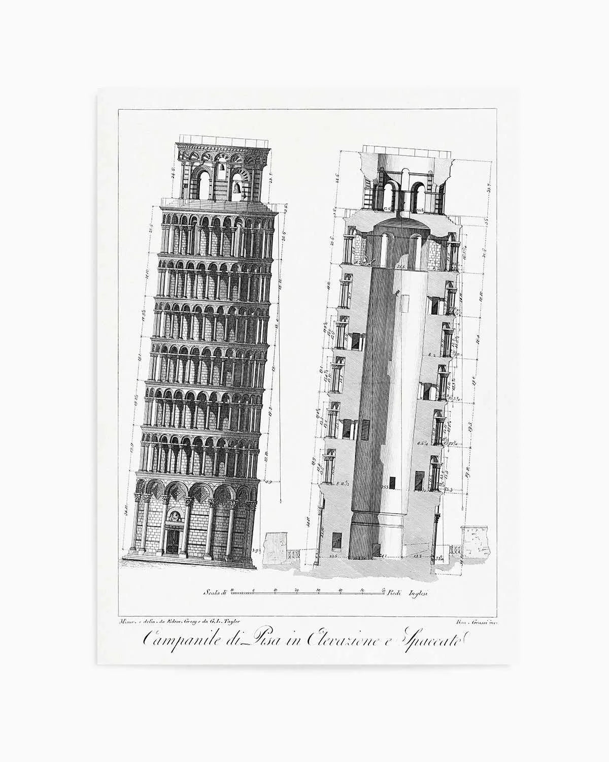 Leaning Tower of Pisa Vintage Poster Art Print from Olive et Oriel where you can shop wallpaper and artworks online