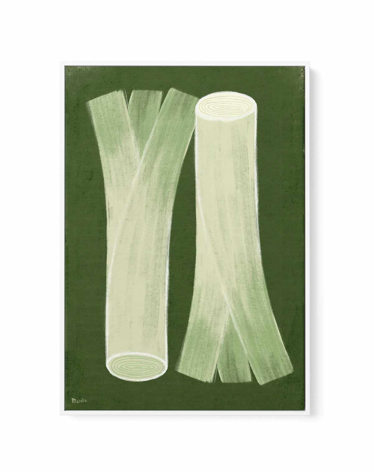 Leeks by Marco Marella | Framed Canvas Art Print