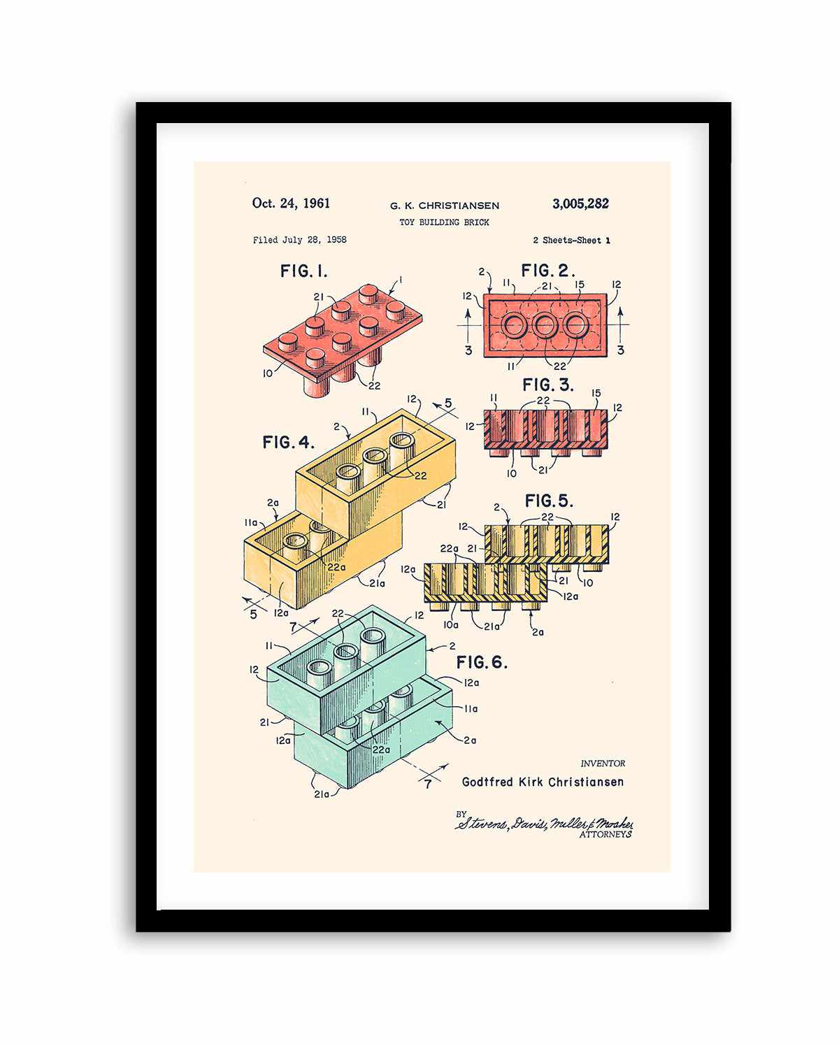 Lego Colors By Florent Bodart | Art Print from Olive et Oriel where you can shop wallpaper and artworks online