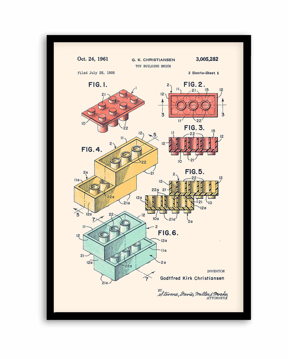 Lego Colors By Florent Bodart | Art Print from Olive et Oriel where you can shop wallpaper and artworks online