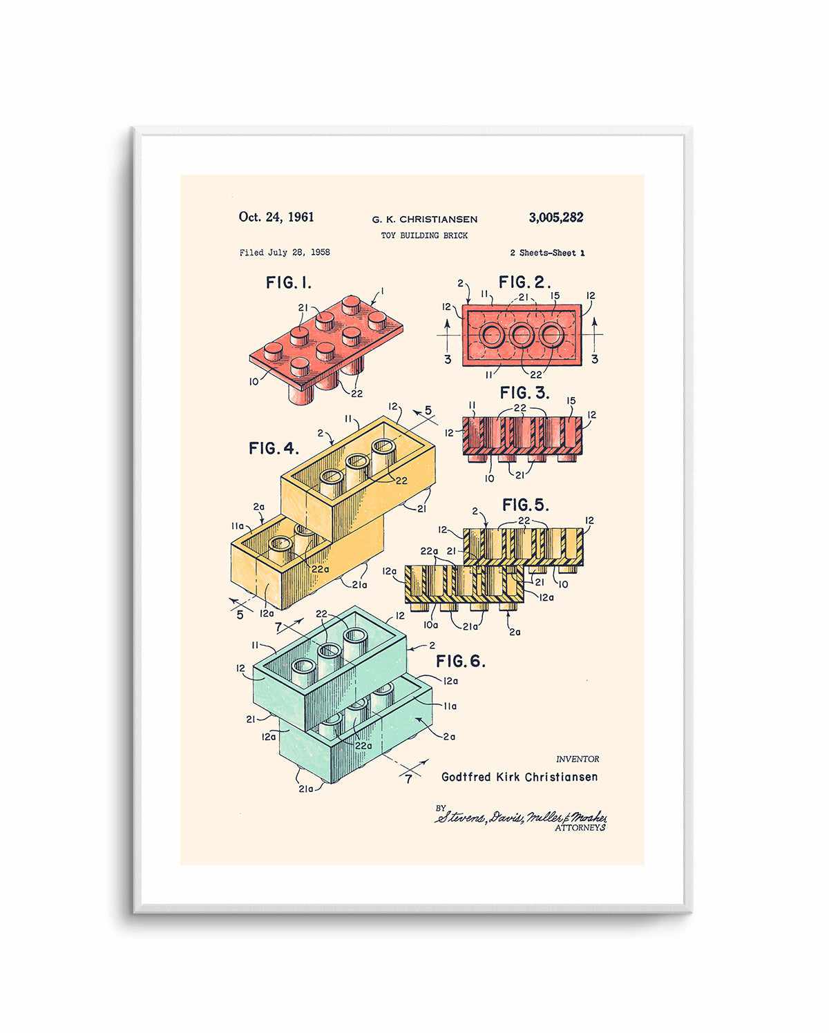 Lego Colors By Florent Bodart | Art Print from Olive et Oriel where you can shop wallpaper and artworks online