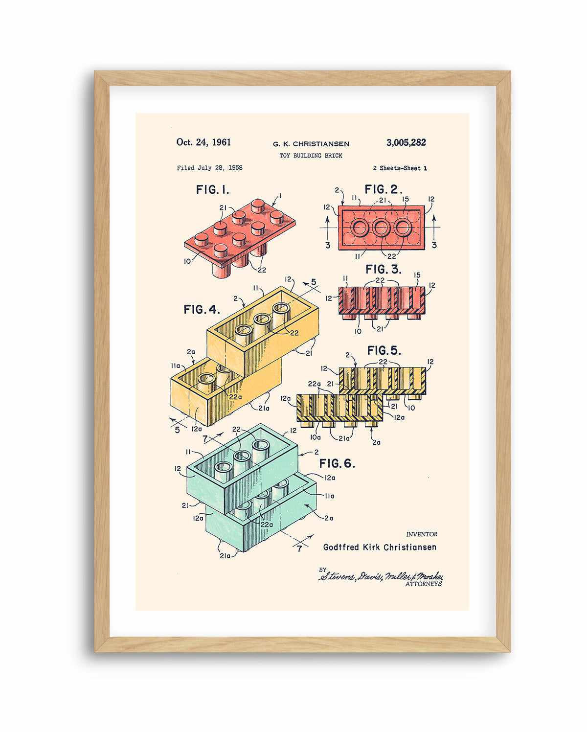 Lego Colors By Florent Bodart | Art Print from Olive et Oriel where you can shop wallpaper and artworks online