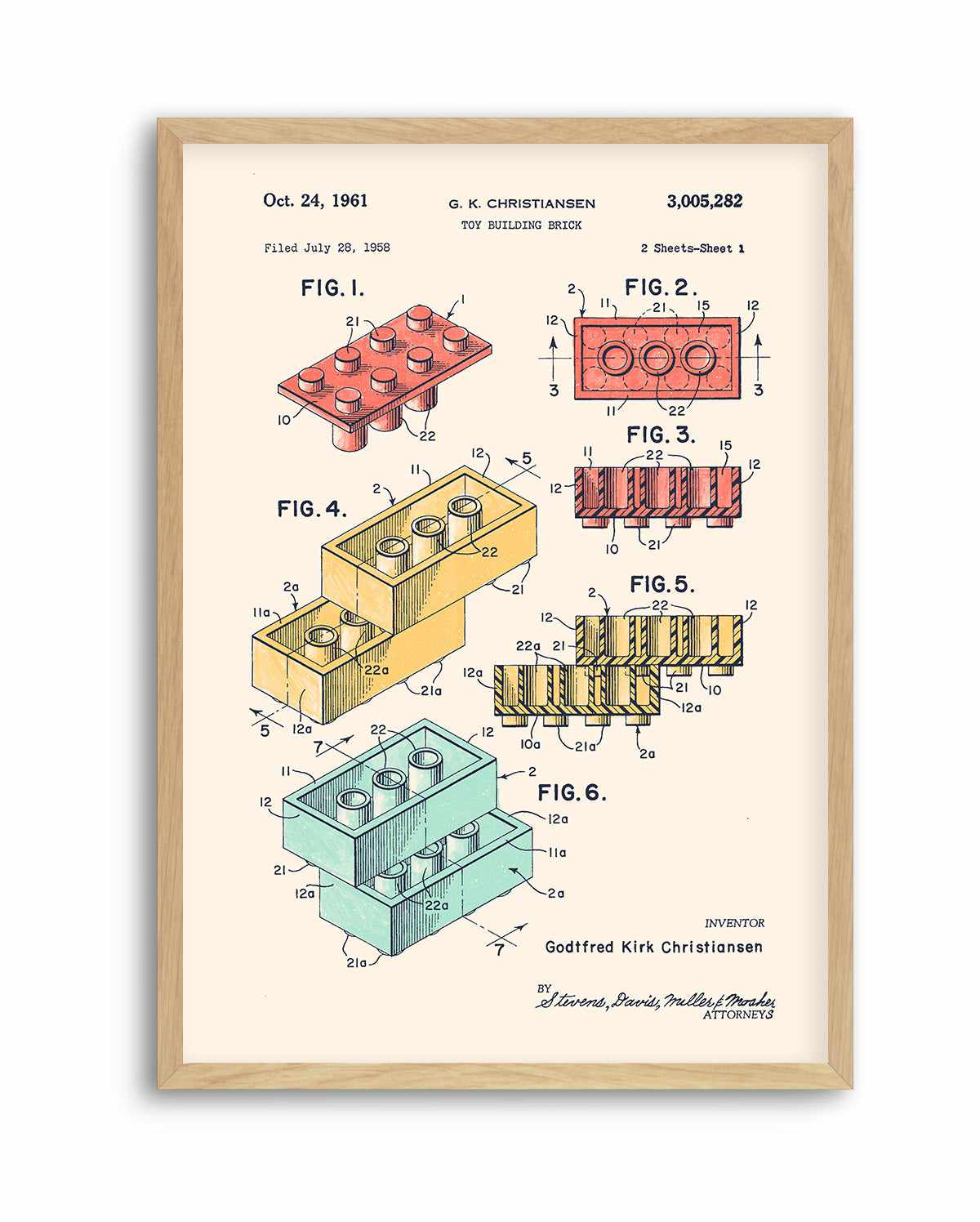 Lego Colors By Florent Bodart | Art Print from Olive et Oriel where you can shop wallpaper and artworks online