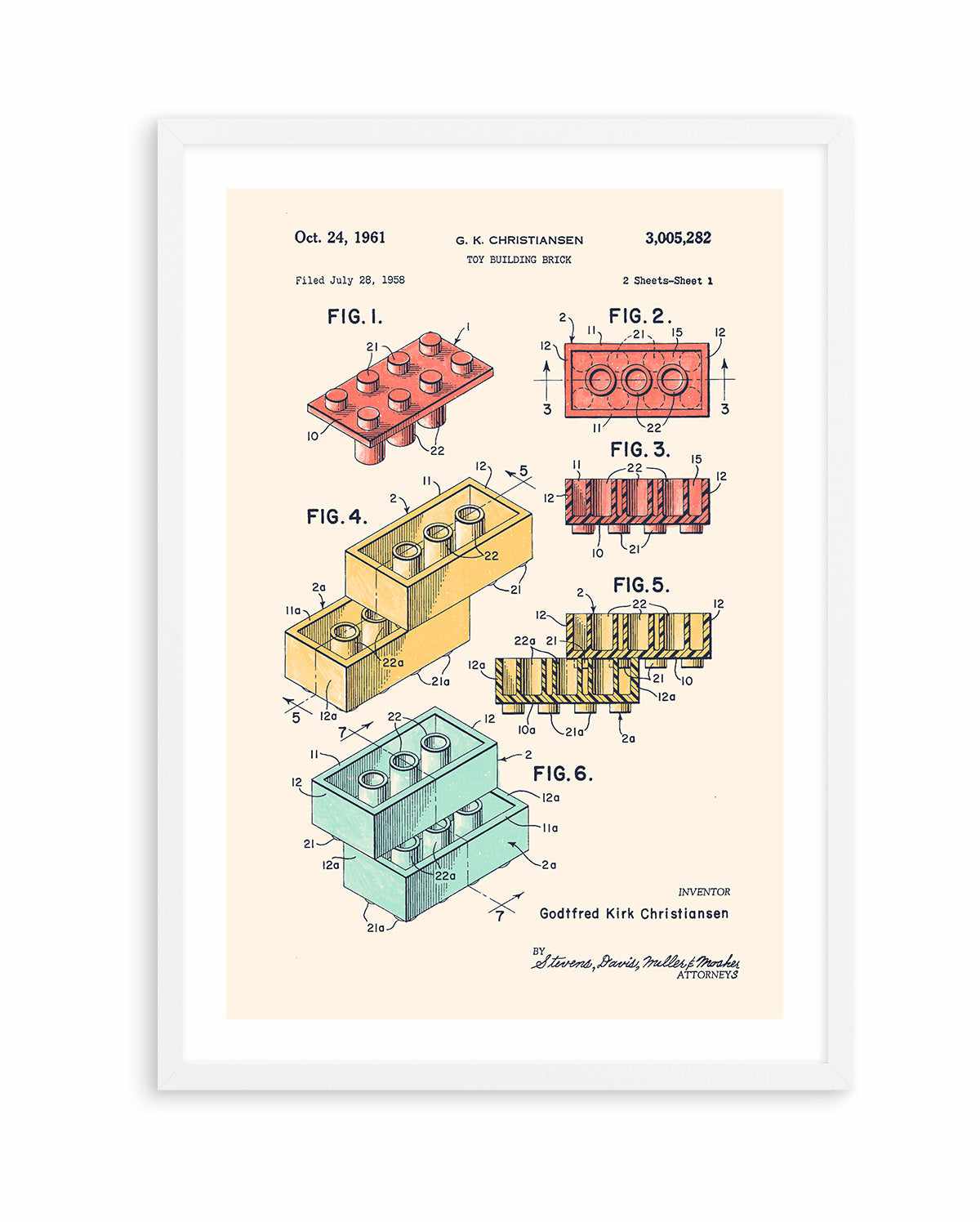 Lego Colors By Florent Bodart | Art Print from Olive et Oriel where you can shop wallpaper and artworks online