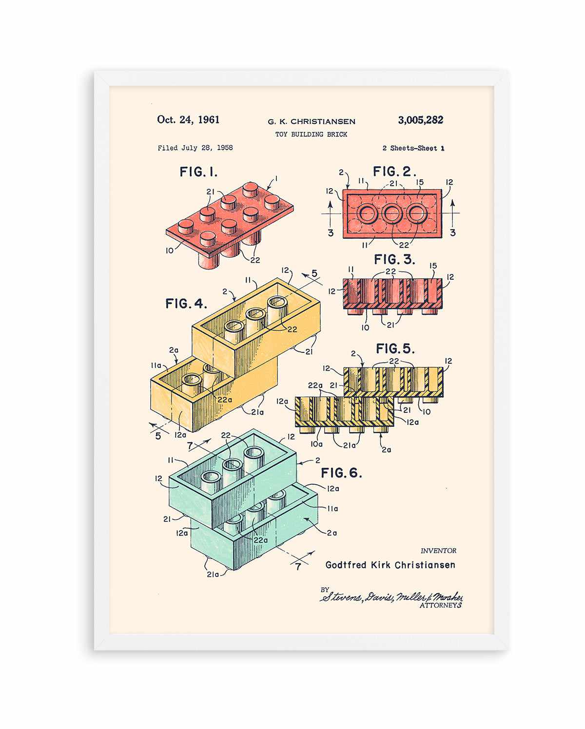 Lego Colors By Florent Bodart | Art Print from Olive et Oriel where you can shop wallpaper and artworks online
