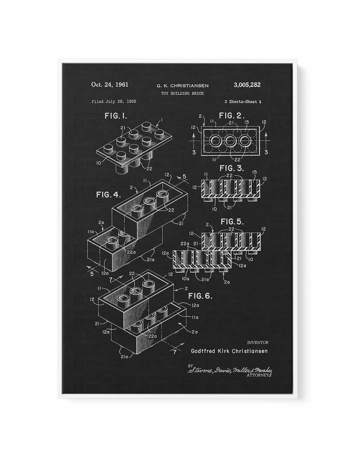 Lego No 2 By Florent Bodart | Framed Canvas Art Print