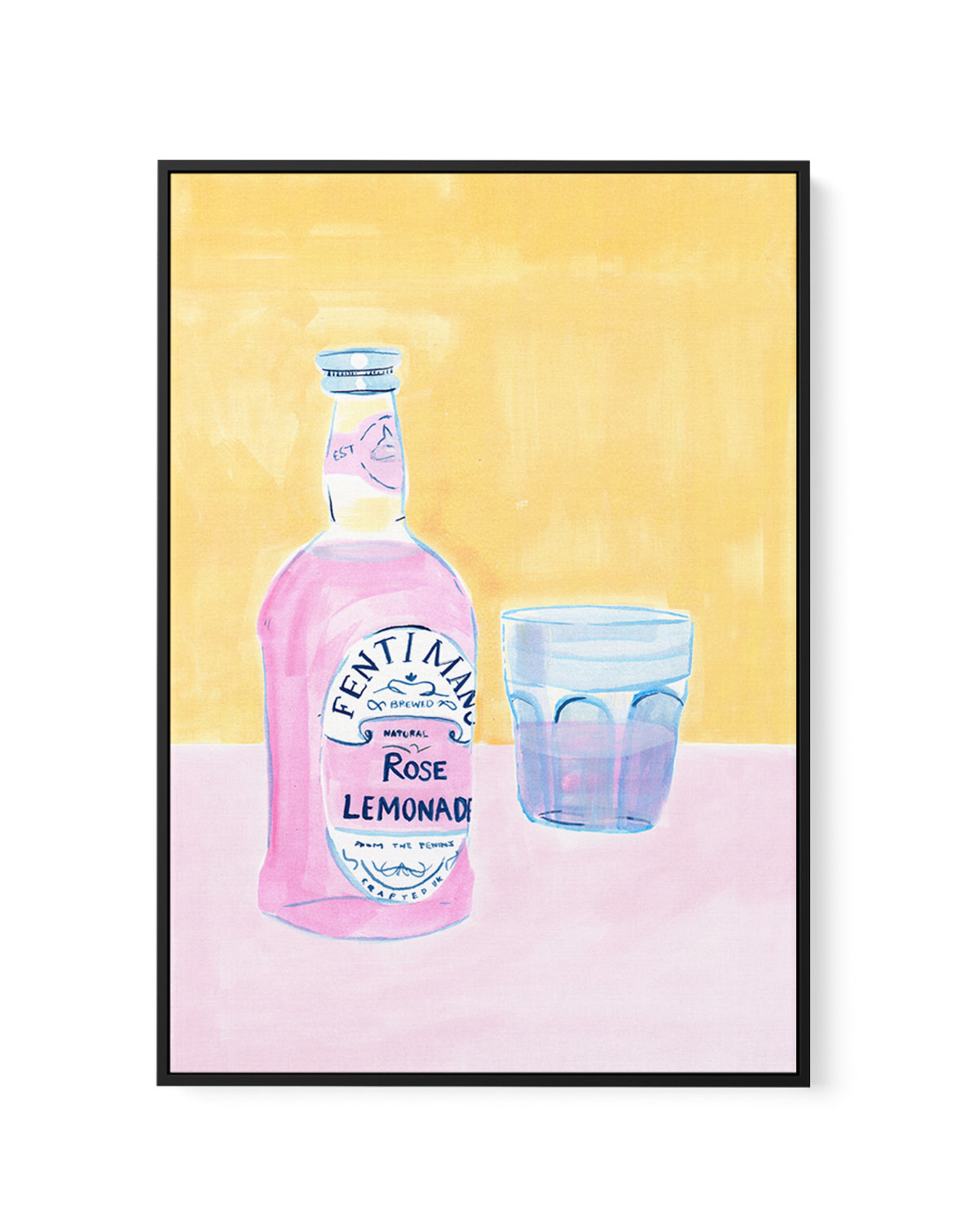 Lemon by Laura Page | Framed Canvas Art Print
