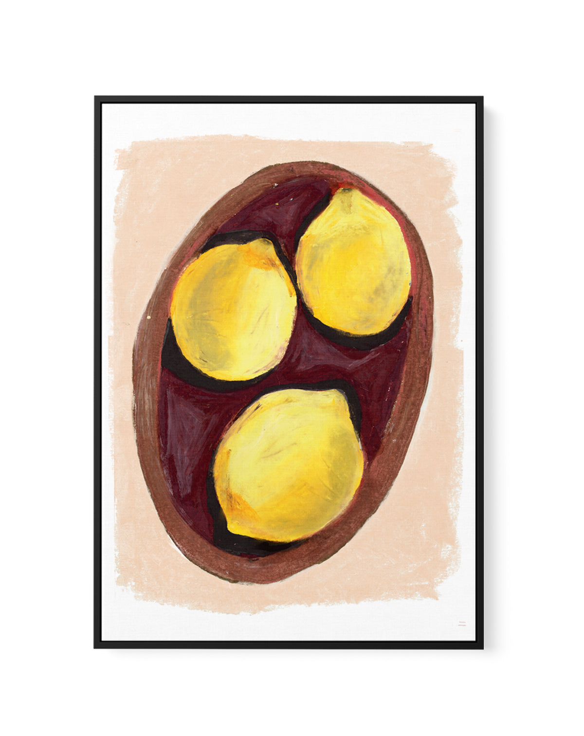 Lemon 3 by Laura Page | Framed Canvas Art Print