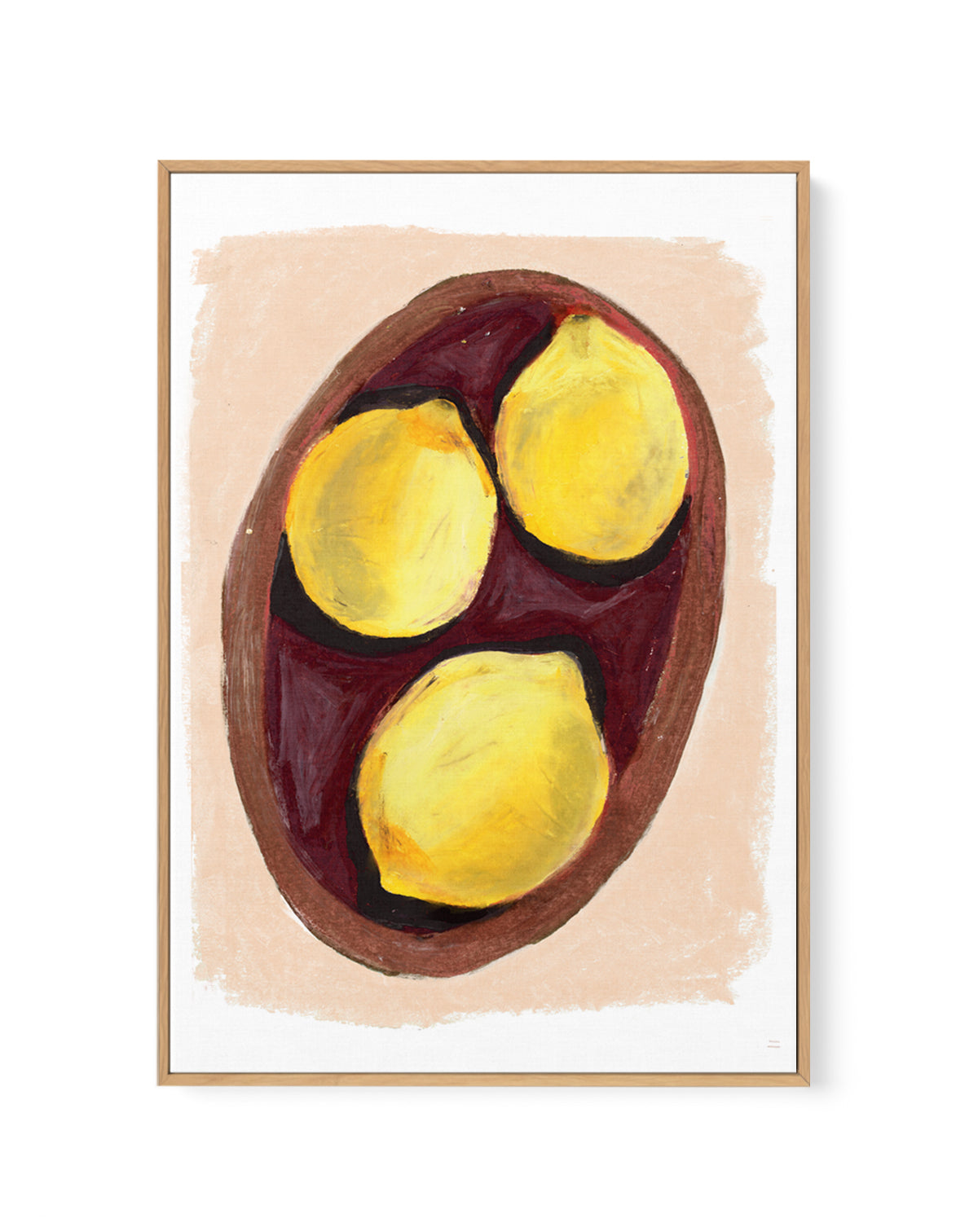 Lemon 3 by Laura Page | Framed Canvas Art Print
