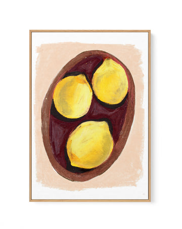 Lemon 3 by Laura Page | Framed Canvas Wall Art