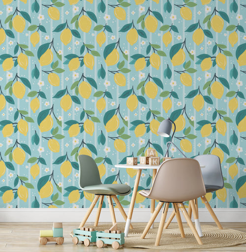 Lemon Leaves Wallpaper