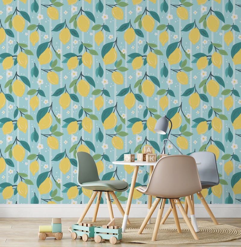 Lemon Leaves Wallpaper