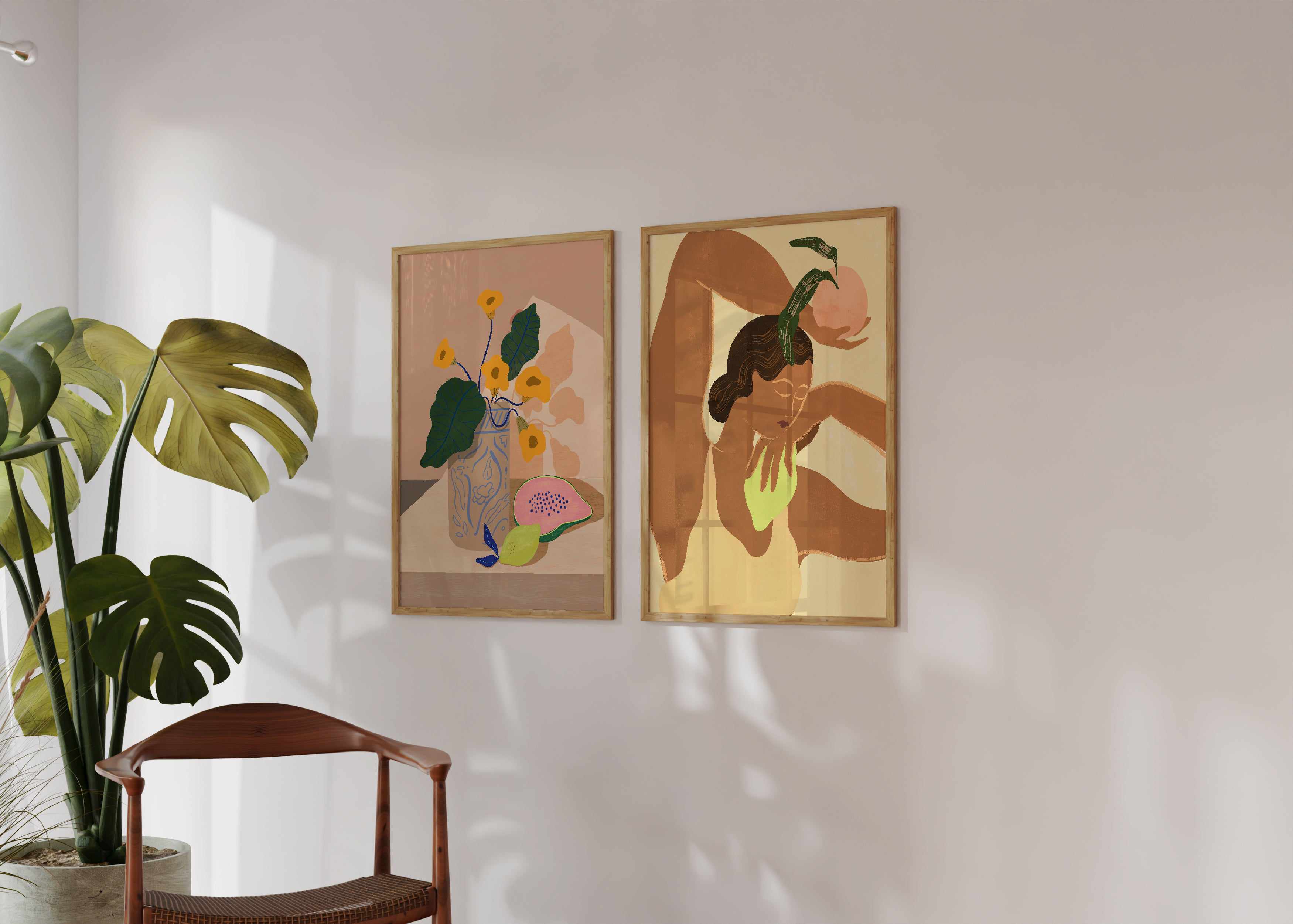 Lemon Papaya by Arty Guava | Art Print from Olive et Oriel where you can shop wallpaper and artworks online