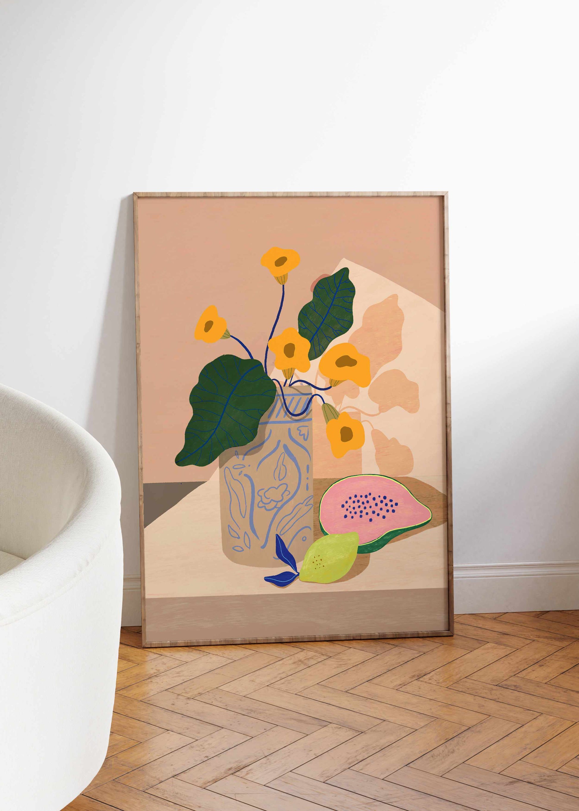 Lemon Papaya by Arty Guava | Art Print from Olive et Oriel where you can shop wallpaper and artworks online