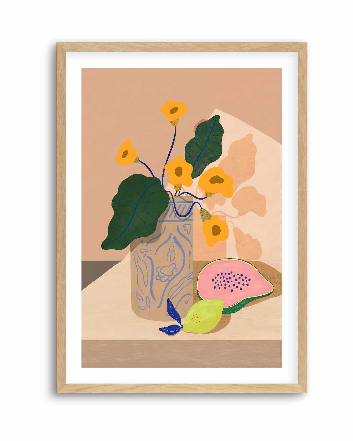 Lemon Papaya by Arty Guava | Art Print from Olive et Oriel where you can shop wallpaper and artworks online