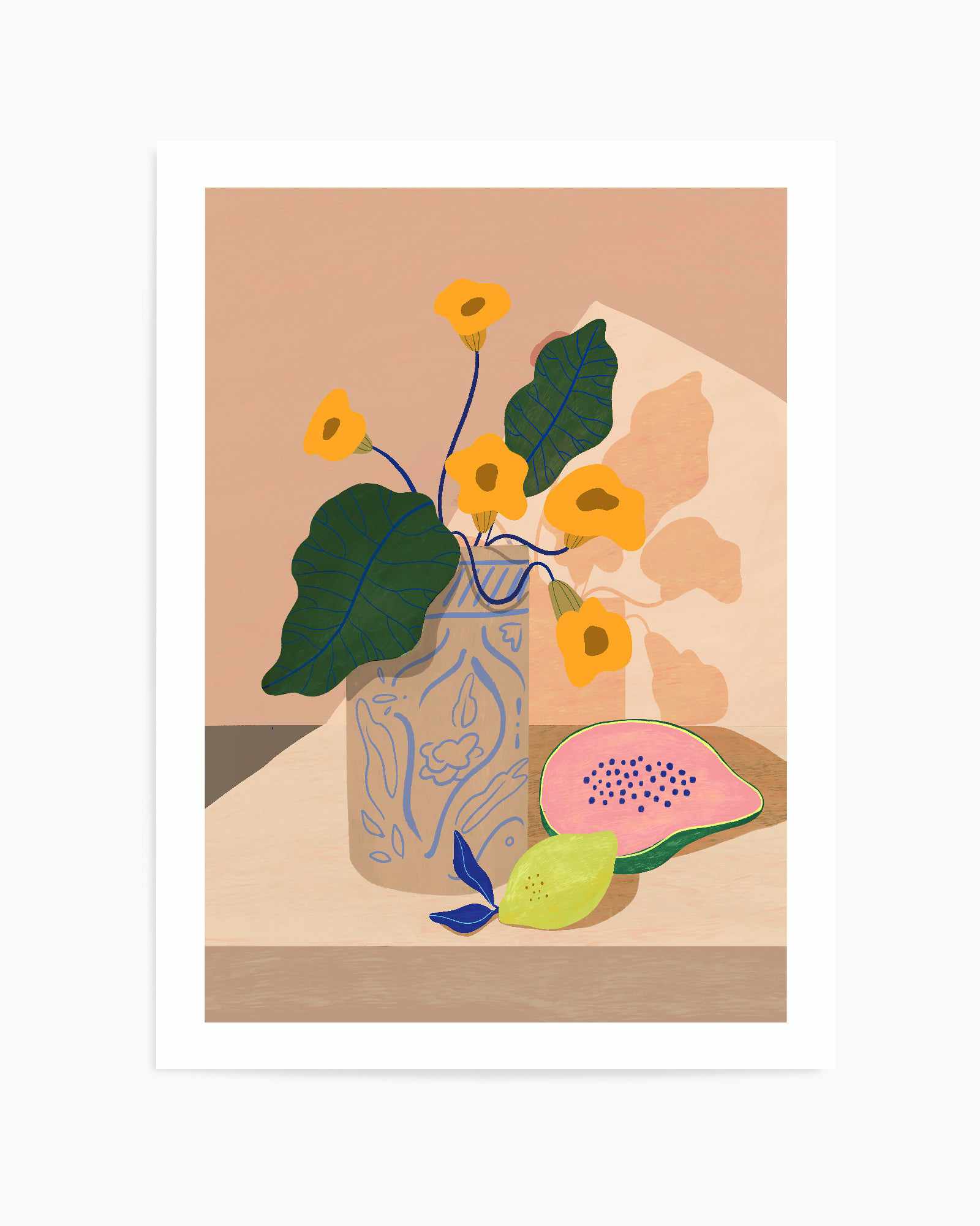 Lemon Papaya by Arty Guava | Art Print from Olive et Oriel where you can shop wallpaper and artworks online