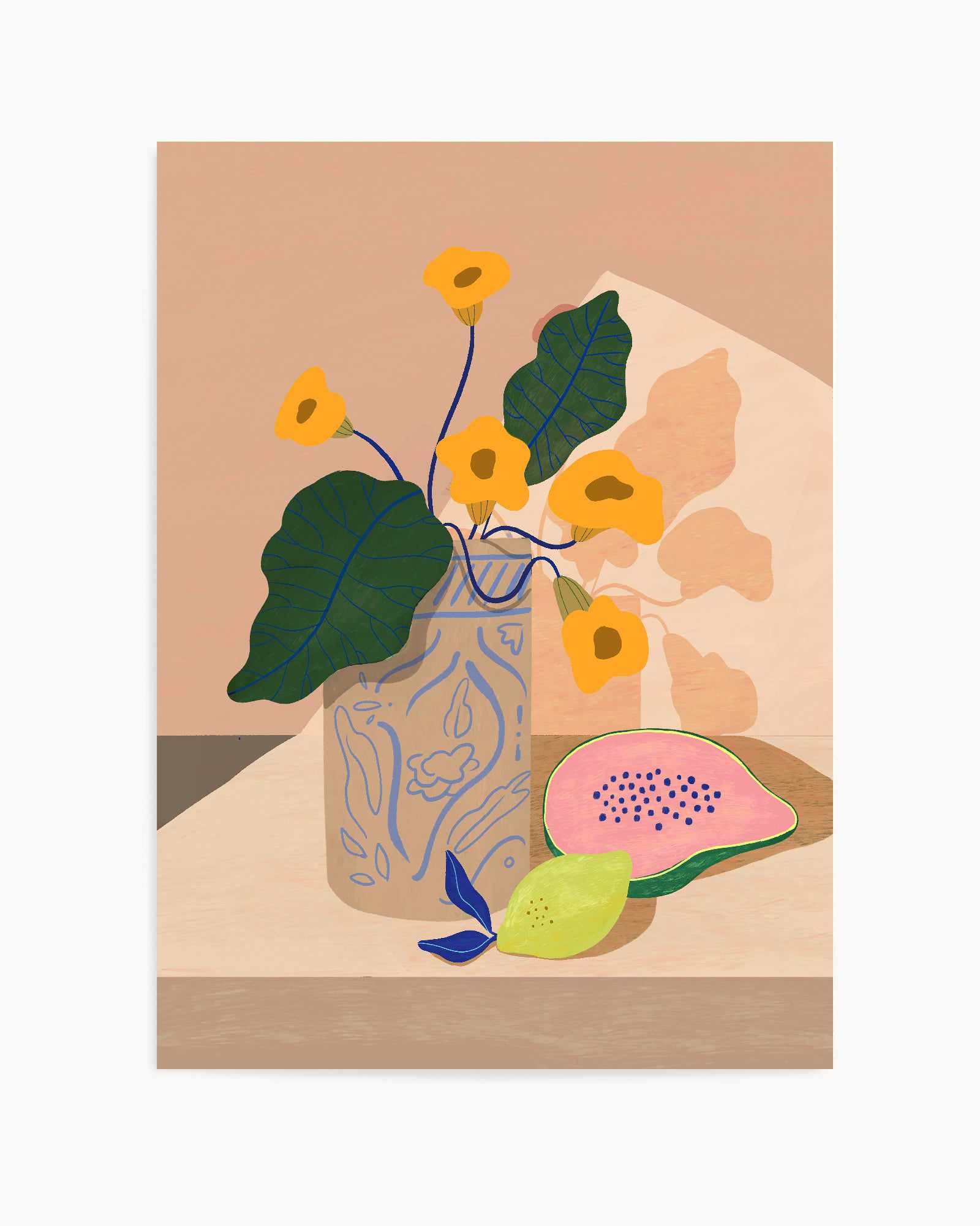 Lemon Papaya by Arty Guava | Art Print from Olive et Oriel where you can shop wallpaper and artworks online