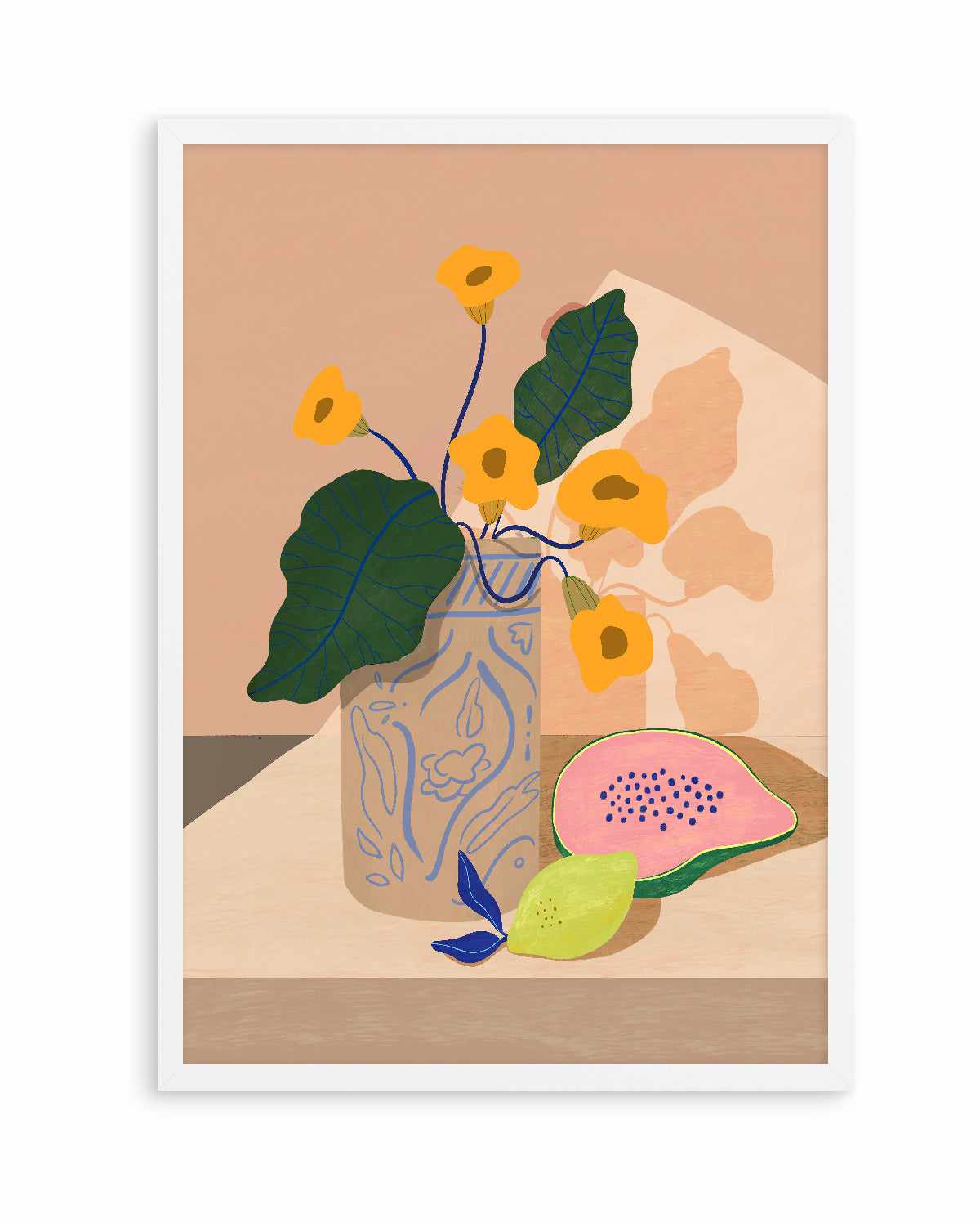 Lemon Papaya by Arty Guava | Art Print from Olive et Oriel where you can shop wallpaper and artworks online