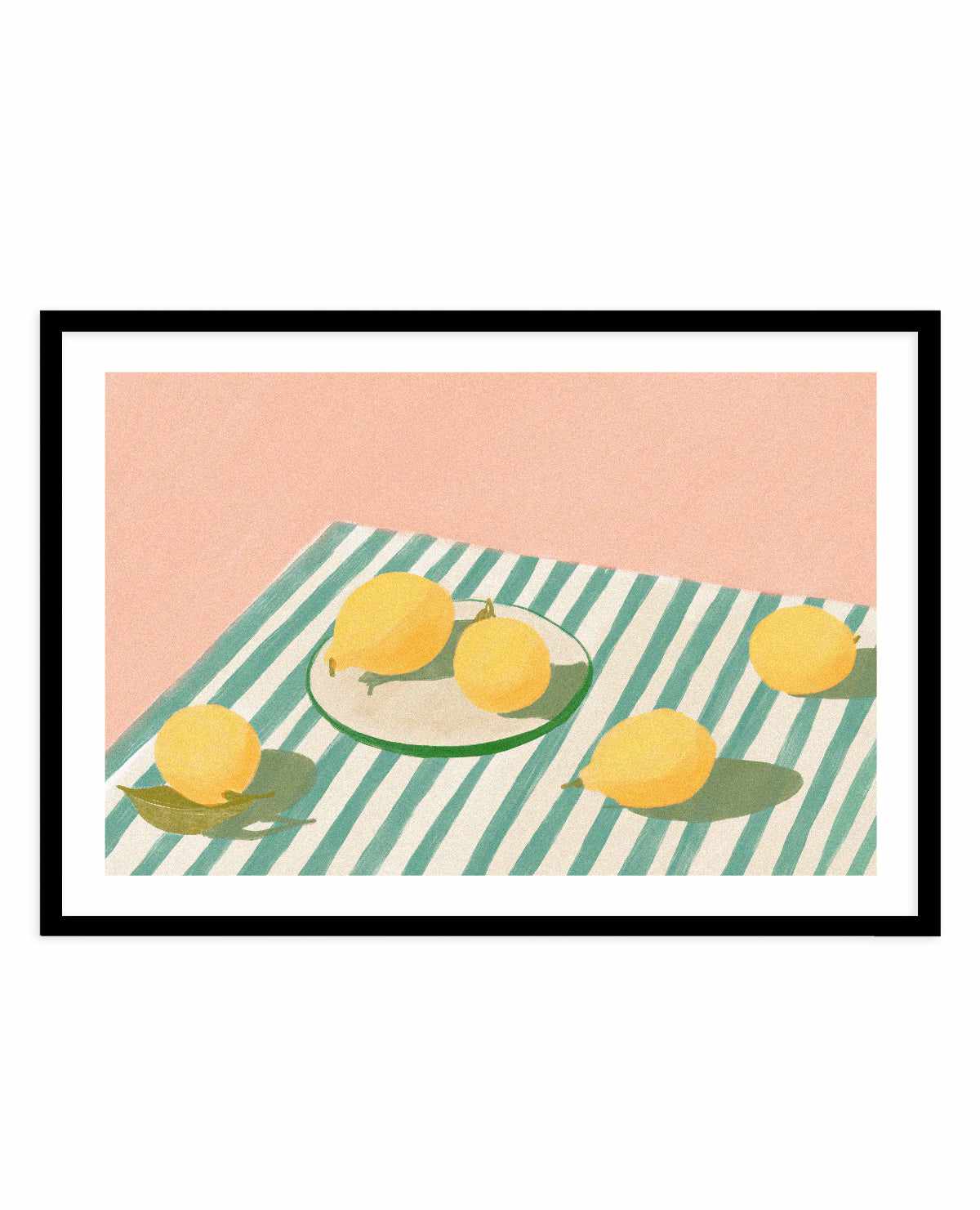 Lemon Stripes by Jenny Liz Rome | Art Print