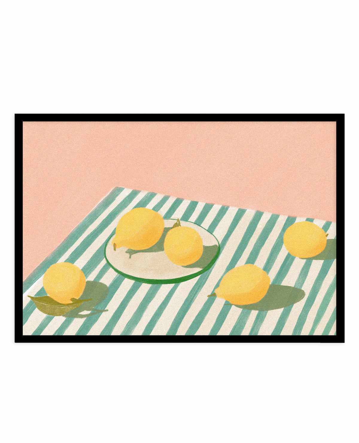 Lemon Stripes by Jenny Liz Rome | Art Print