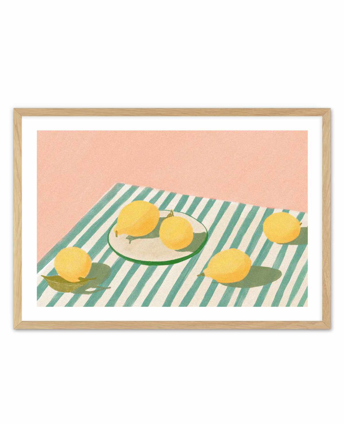 Lemon Stripes by Jenny Liz Rome | Art Print