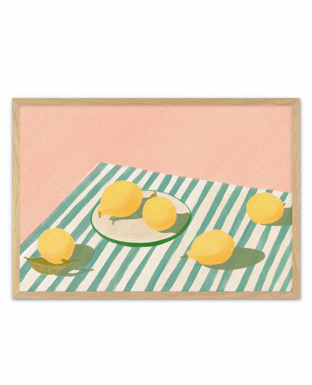 Lemon Stripes by Jenny Liz Rome | Art Print