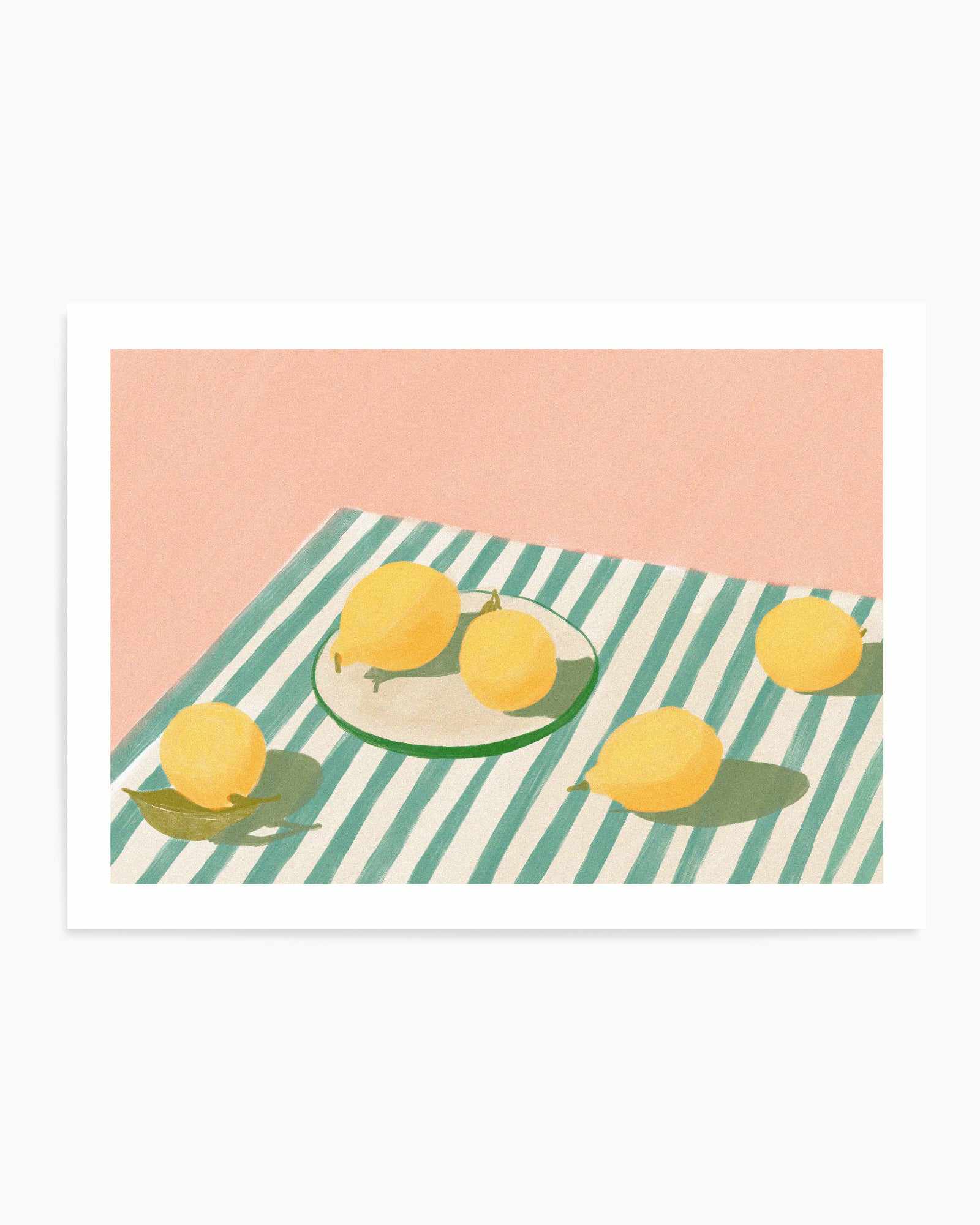 Lemon Stripes by Jenny Liz Rome | Art Print