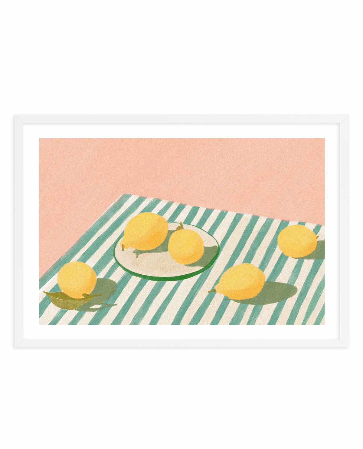 Lemon Stripes by Jenny Liz Rome | Art Print