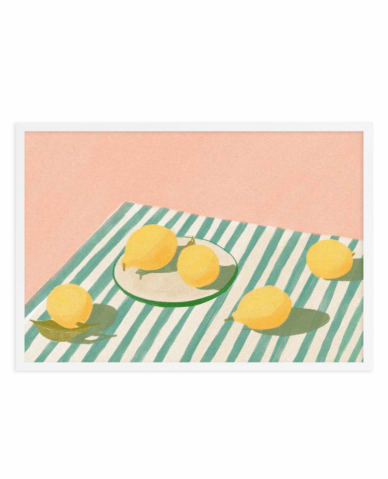Lemon Stripes by Jenny Liz Rome | Art Print