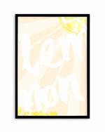 Lemon Yellow Sun Art Print