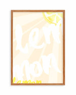 Lemon Yellow Sun Art Print