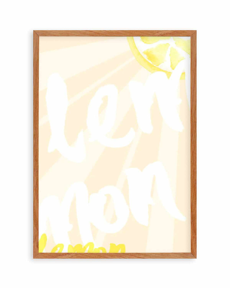 Lemon Yellow Sun Art Print