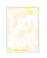 Lemon Yellow Sun Art Print