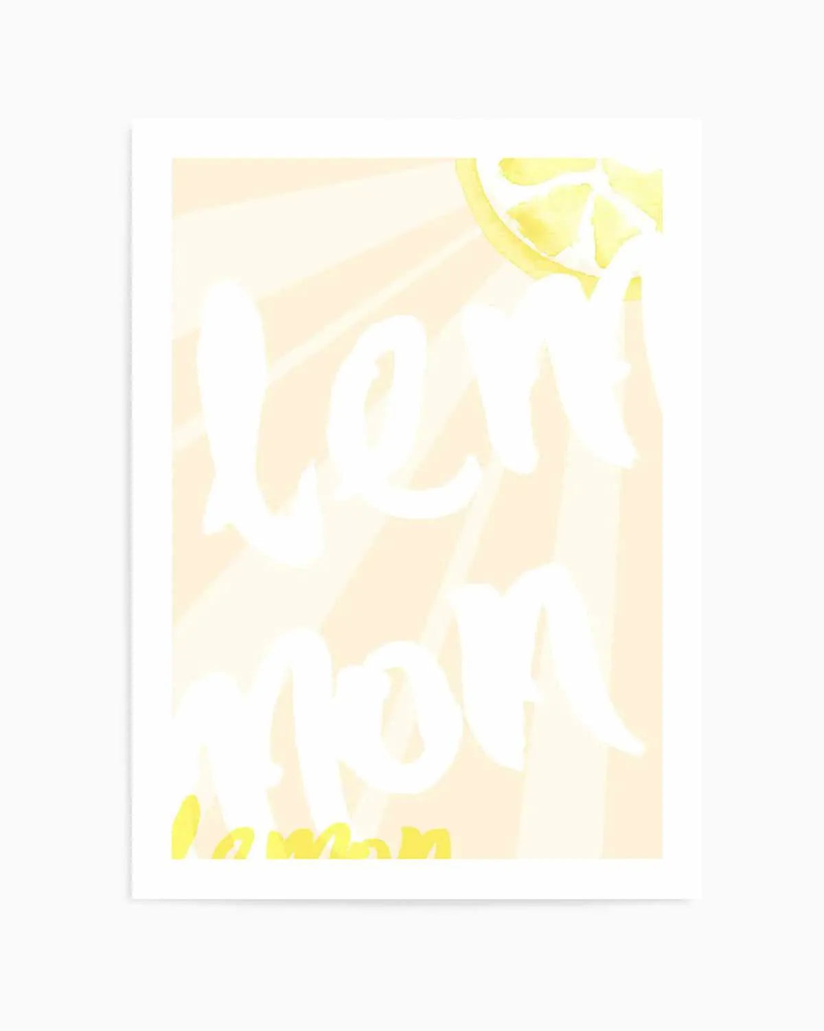 Lemon Yellow Sun Art Print from Olive et Oriel where you can shop wallpaper and artworks online