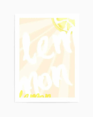 Lemon Yellow Sun Art Print from Olive et Oriel where you can shop wallpaper and artworks online