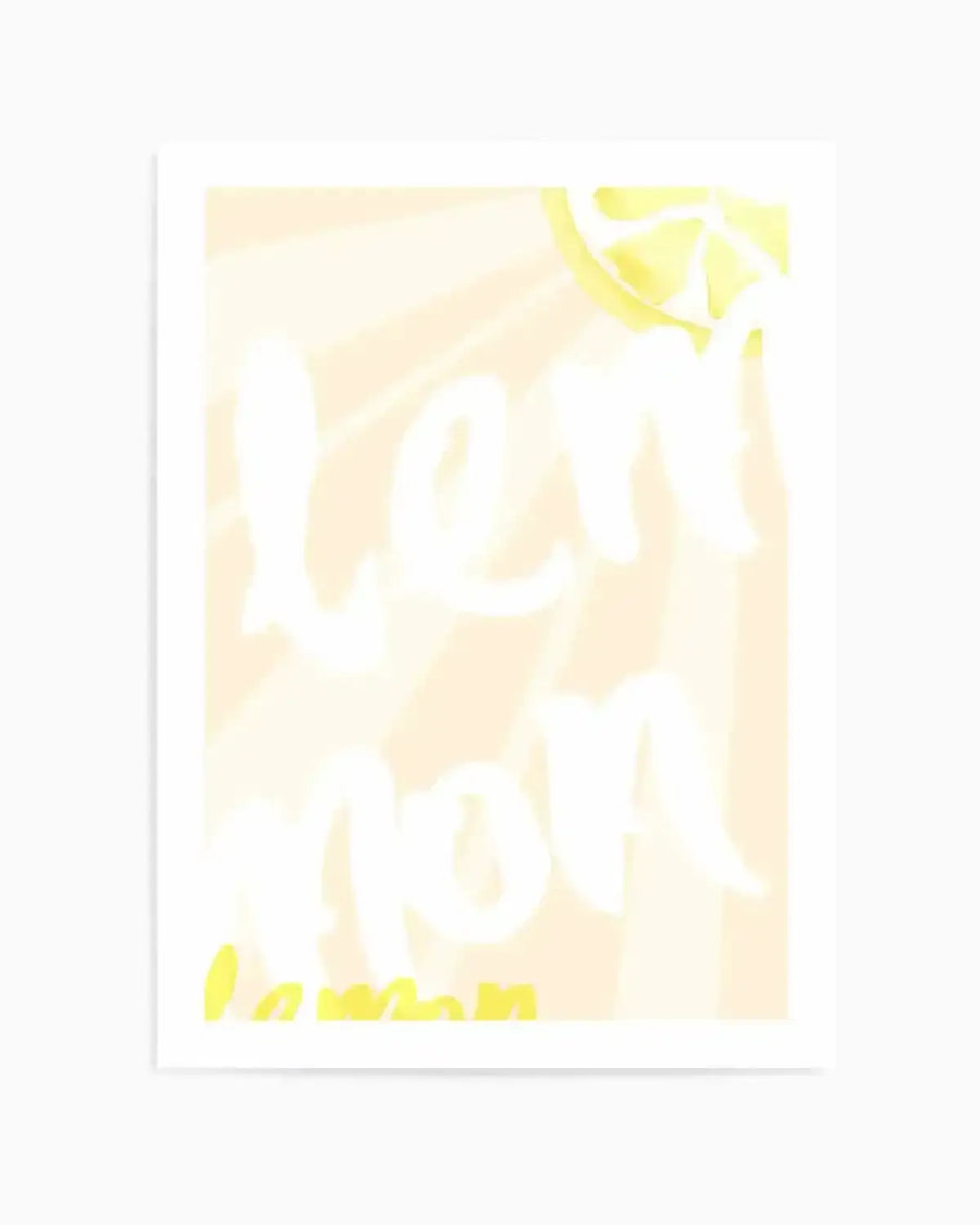 Lemon Yellow Sun Art Print from Olive et Oriel where you can shop wallpaper and artworks online