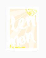 Lemon Yellow Sun Art Print