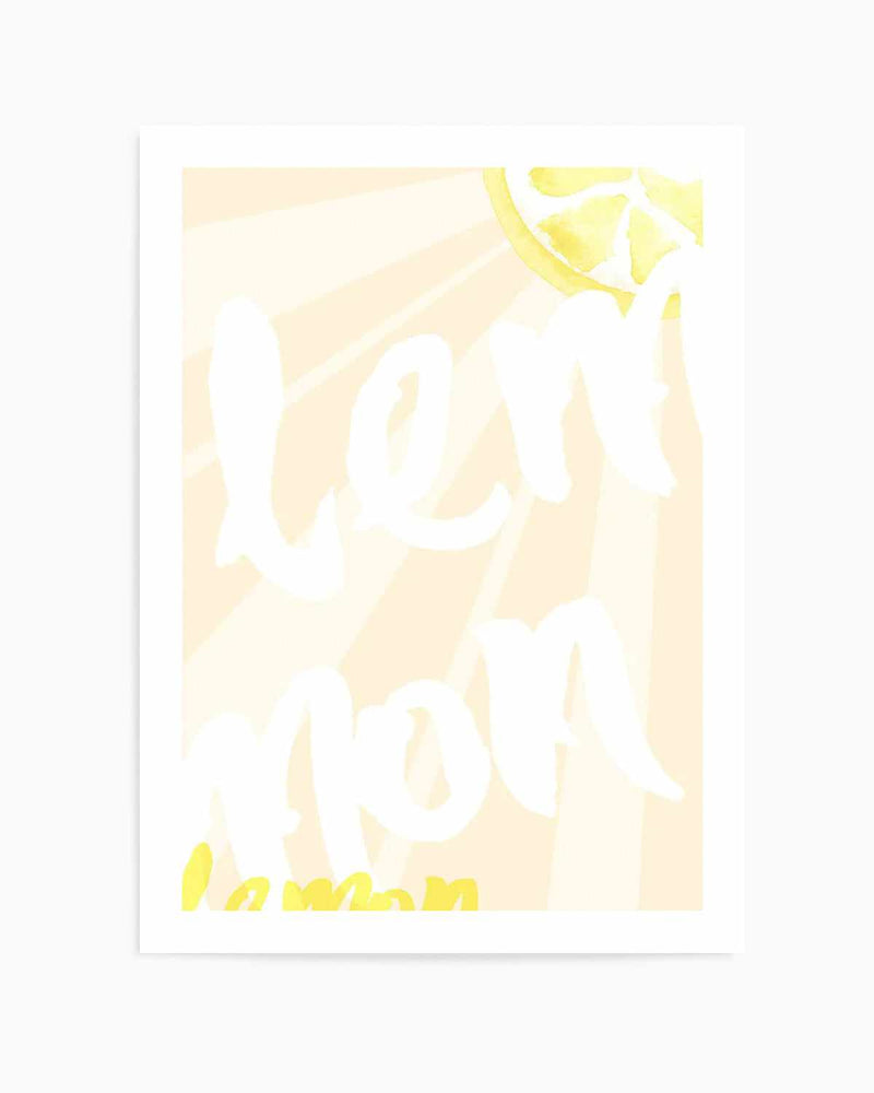 Lemon Yellow Sun Art Print