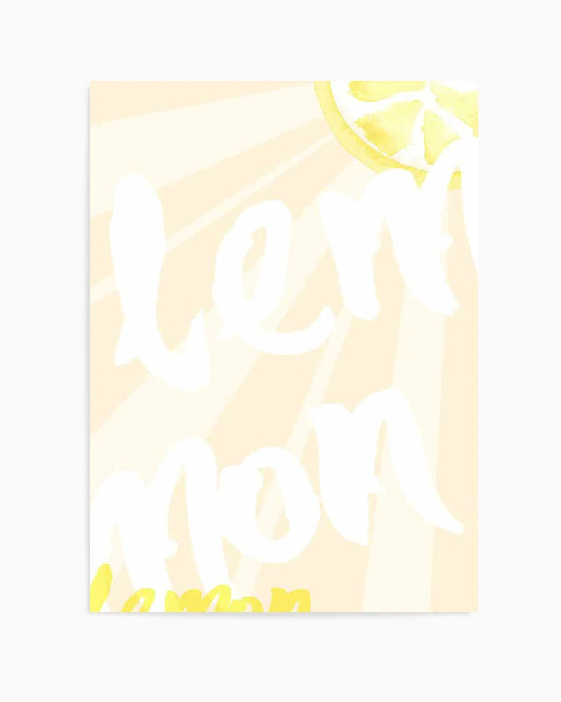 Lemon Yellow Sun Art Print