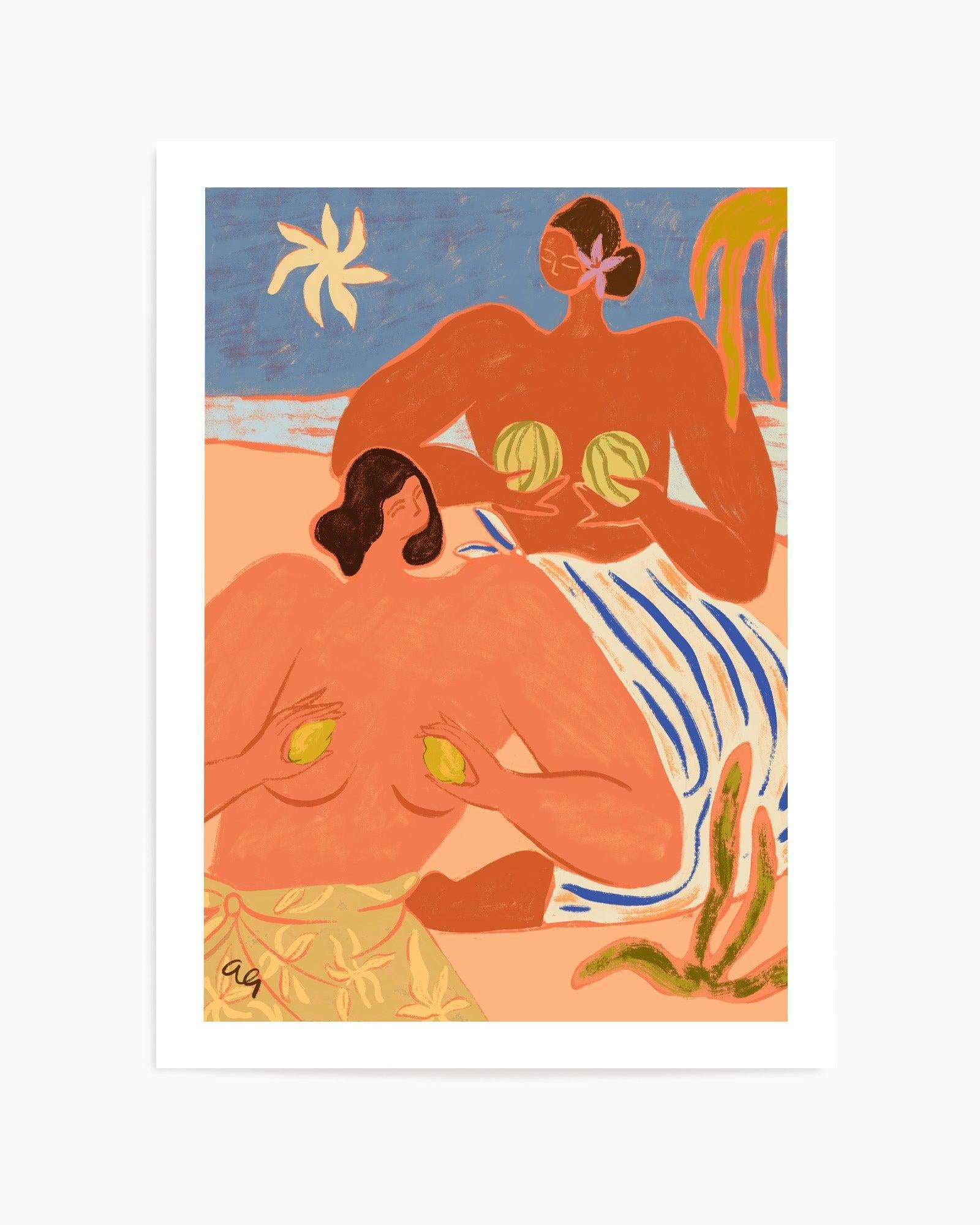 Lemon & Melon by Arty Guava | Art Print from Olive et Oriel where you can shop wallpaper and artworks online