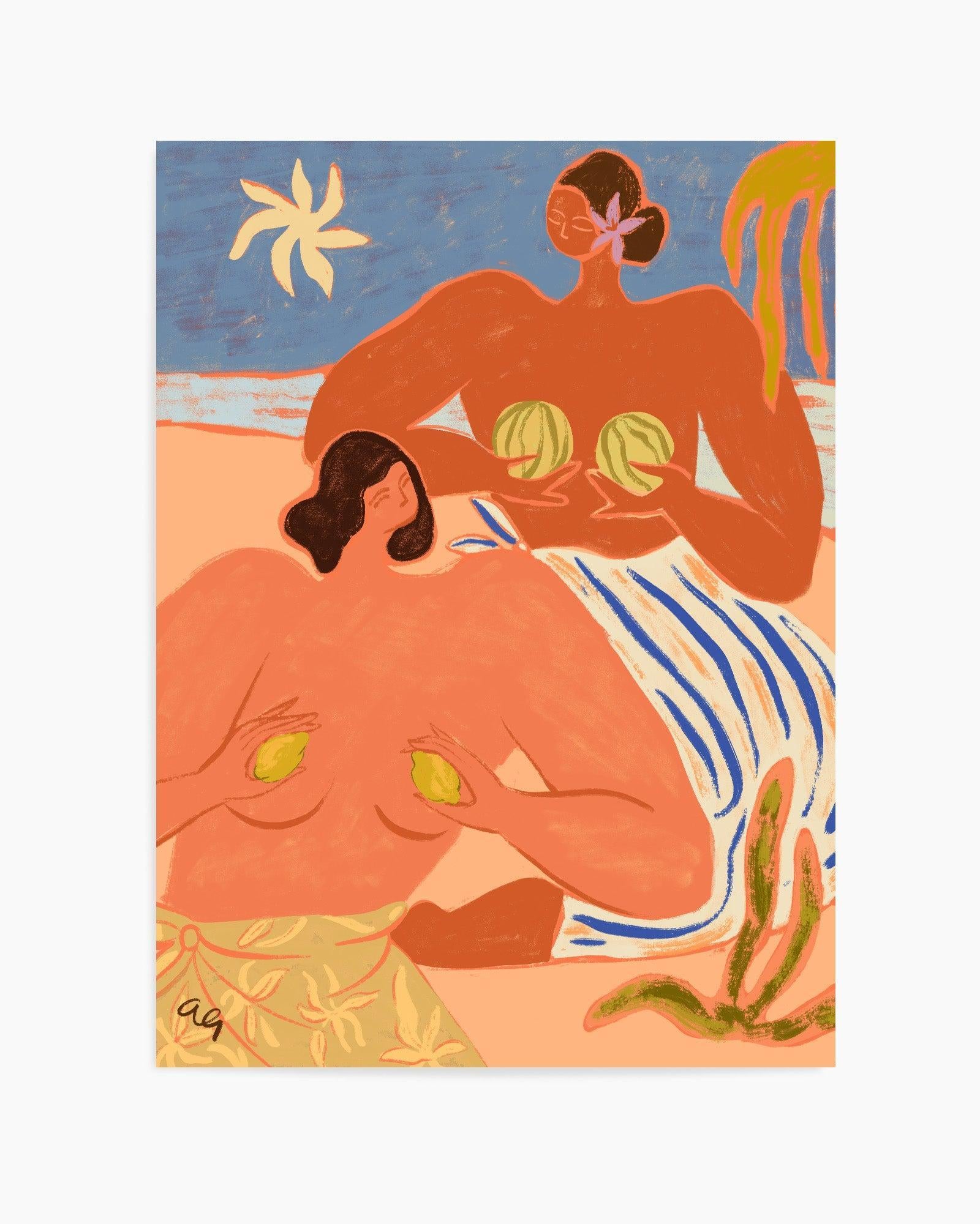 Lemon & Melon by Arty Guava | Art Print from Olive et Oriel where you can shop wallpaper and artworks online