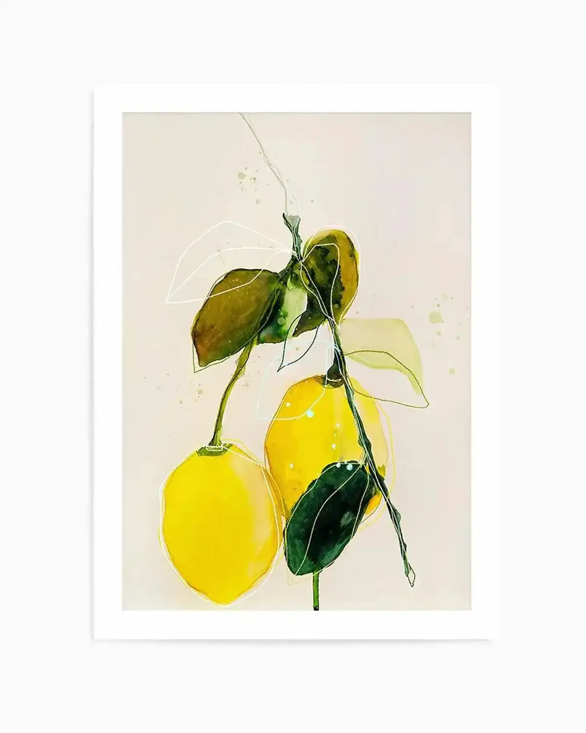 Lemon by Leigh Viner Art Print from Olive et Oriel where you can shop wallpaper and artworks online