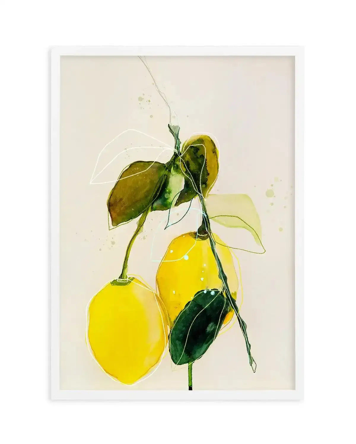 Lemon by Leigh Viner Art Print-PRINT-Olive et Oriel-Leigh Viner-A5 | 5.8" x 8.3" | 14.8 x 21cm-White-With White Border-Buy-Australian-Art-Prints-Online-with-Olive-et-Oriel-Your-Artwork-Specialists-Austrailia-Decorate-With-Coastal-Photo-Wall-Art-Prints-From-Our-Beach-House-Artwork-Collection-Fine-Poster-and-Framed-Artwork