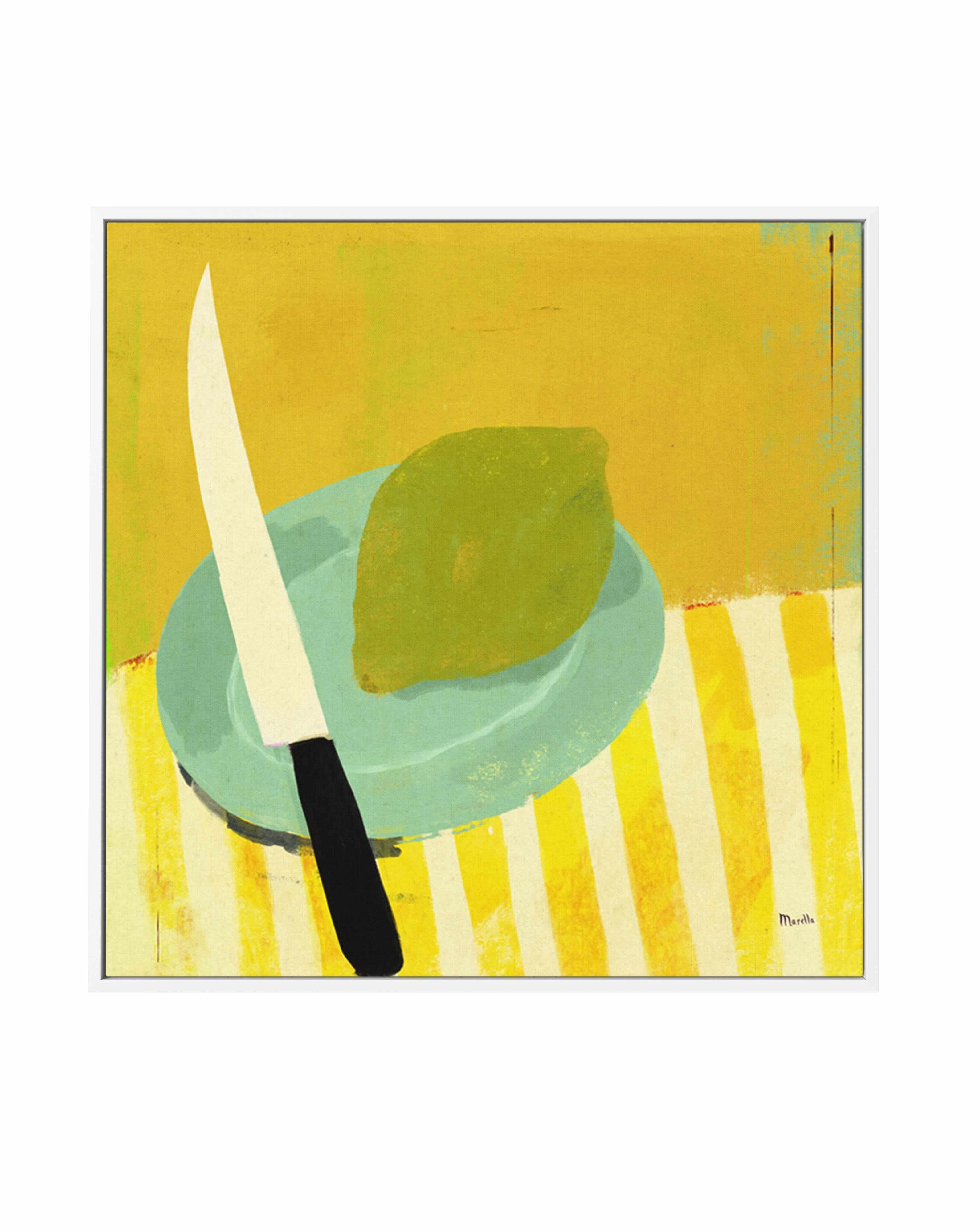 Lemon by Marco Marella | Framed Canvas Art Print from Olive et Oriel where you can shop wallpaper and artworks online