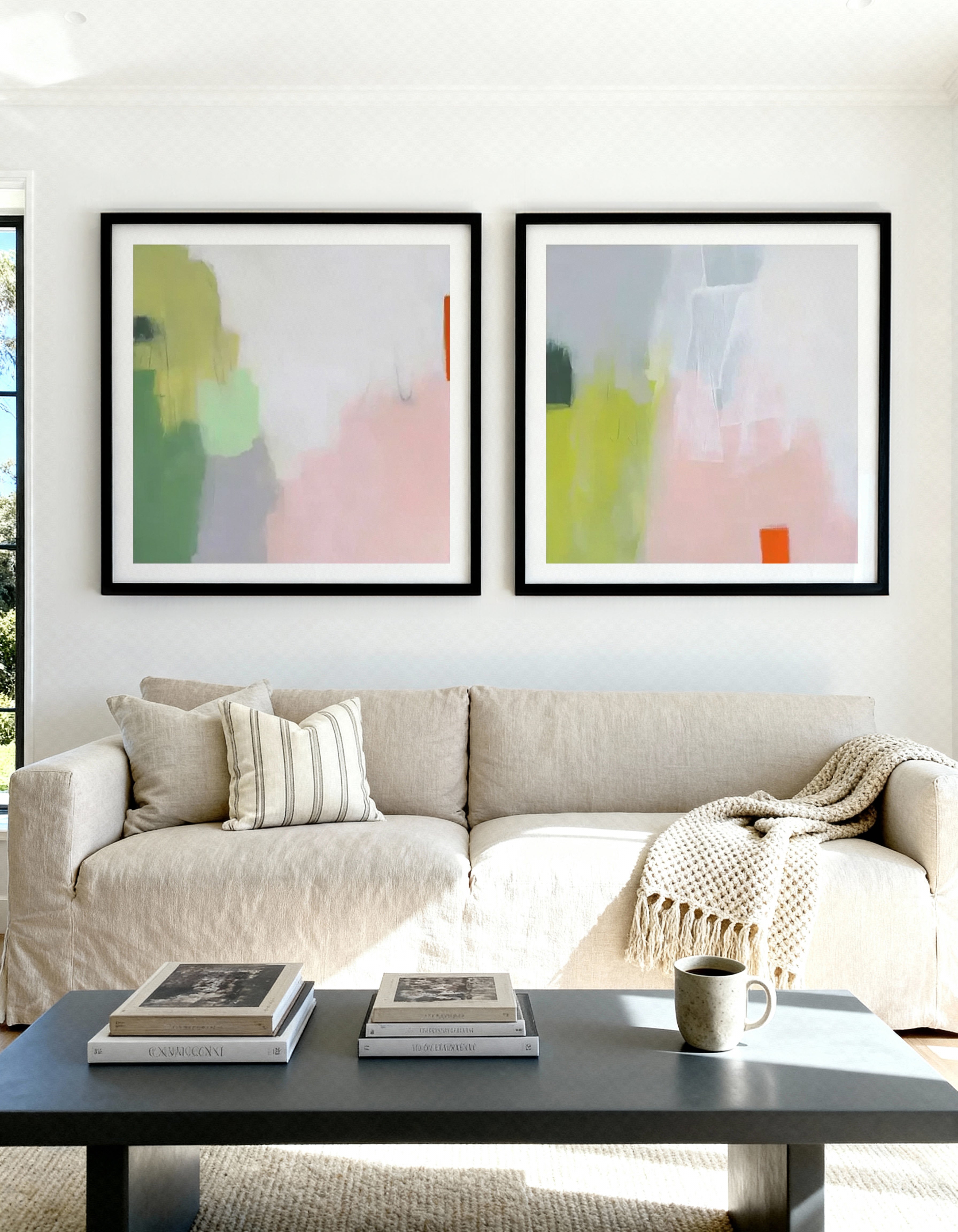 Lemon Ambrosia & Last Dance by Melissa Donoho Art Print Set of 2 | Matching Wall Art