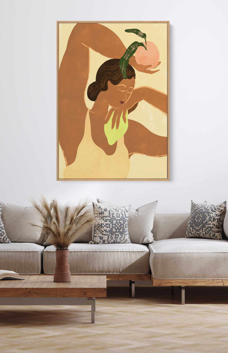 LemonApple by Arty Guava | Framed Canvas Art Print